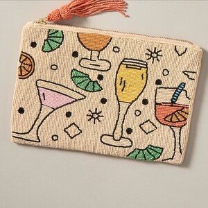 The Fiona Large Beaded Pouch Cocktail Edition NWT
